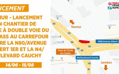 BON A SAVOIR I CHANTIER : MODIFICATIONS DES CONDITIONS DE CIRCULATION N80/avenue Albert 1er – N4/boulevard Cauchy