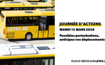 MOBILITÉ I PERTURBATIONS À CRAINDRE sur le réseau TEC ce 12 mars.