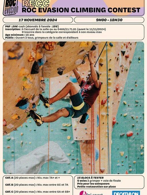 SPORT :  « ESCALADE »  I ROC EVASION CLIMBING CONTEST