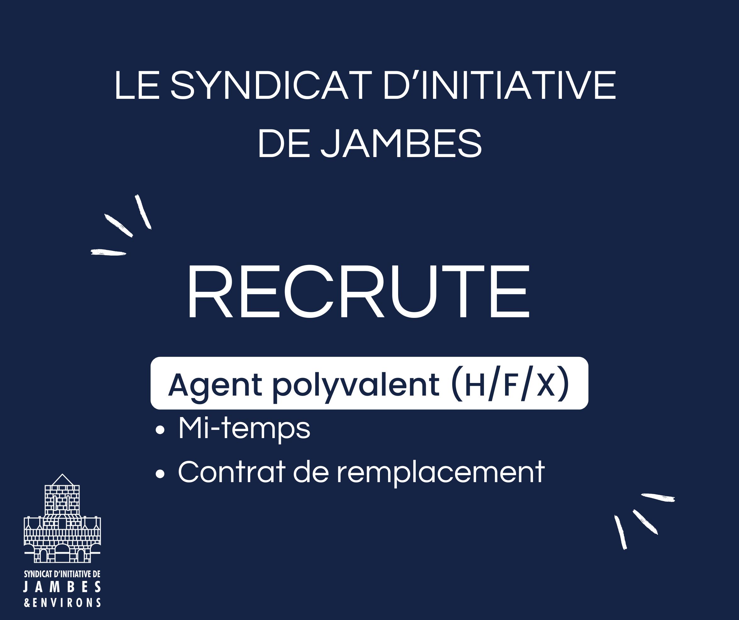 Agent polyvalent (H/F/X) – Mi-temps – Contrat de remplacement