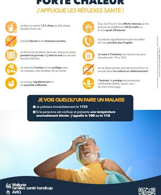 FORTE CHALEUR : J’APPLIQUE LES RÉFLEXES SANTÉ!