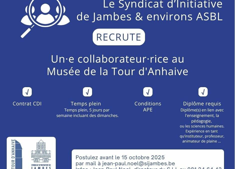Collaborateur / Collaboratrice au Musée de la Tour d’Anhaive
